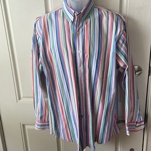 J Crew Mens striped shirt. Size Medium